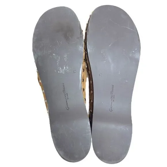 Gianvito Rossi Suede Napa Braided Detail Platform Loafer Clogs Size 40 US 10 - Picture 8 of 8